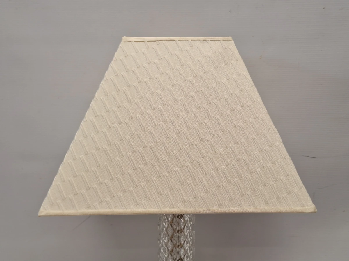 Elegante vintage Massive tafellamp - geslepen glas & sierlijk messing - foto 12