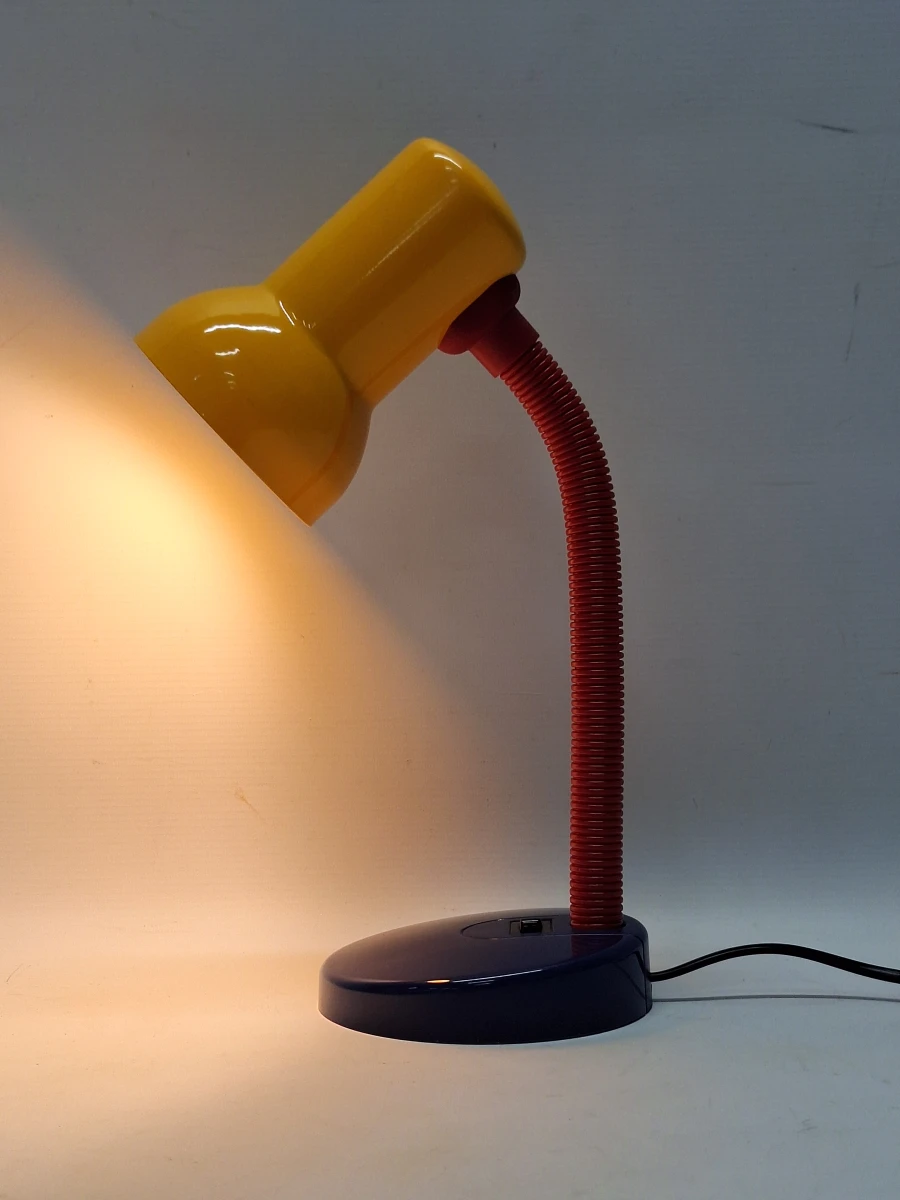Vintage Massive bureaulamp – kleurrijk retrodesign in primaire kleuren - foto 2