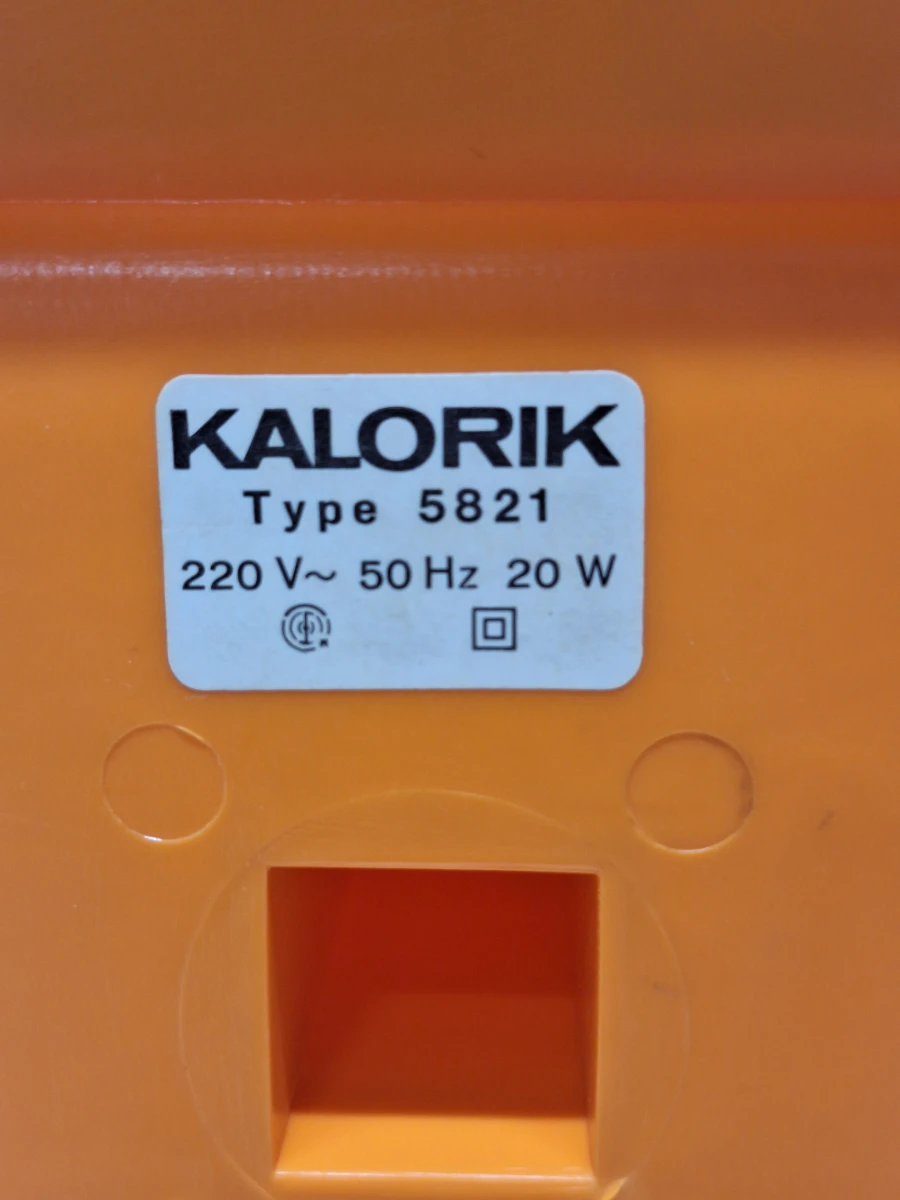 Vintage Kalorik 5821 Tafelventilator | Space Age Design Jaren '70 | Oranje - foto 9