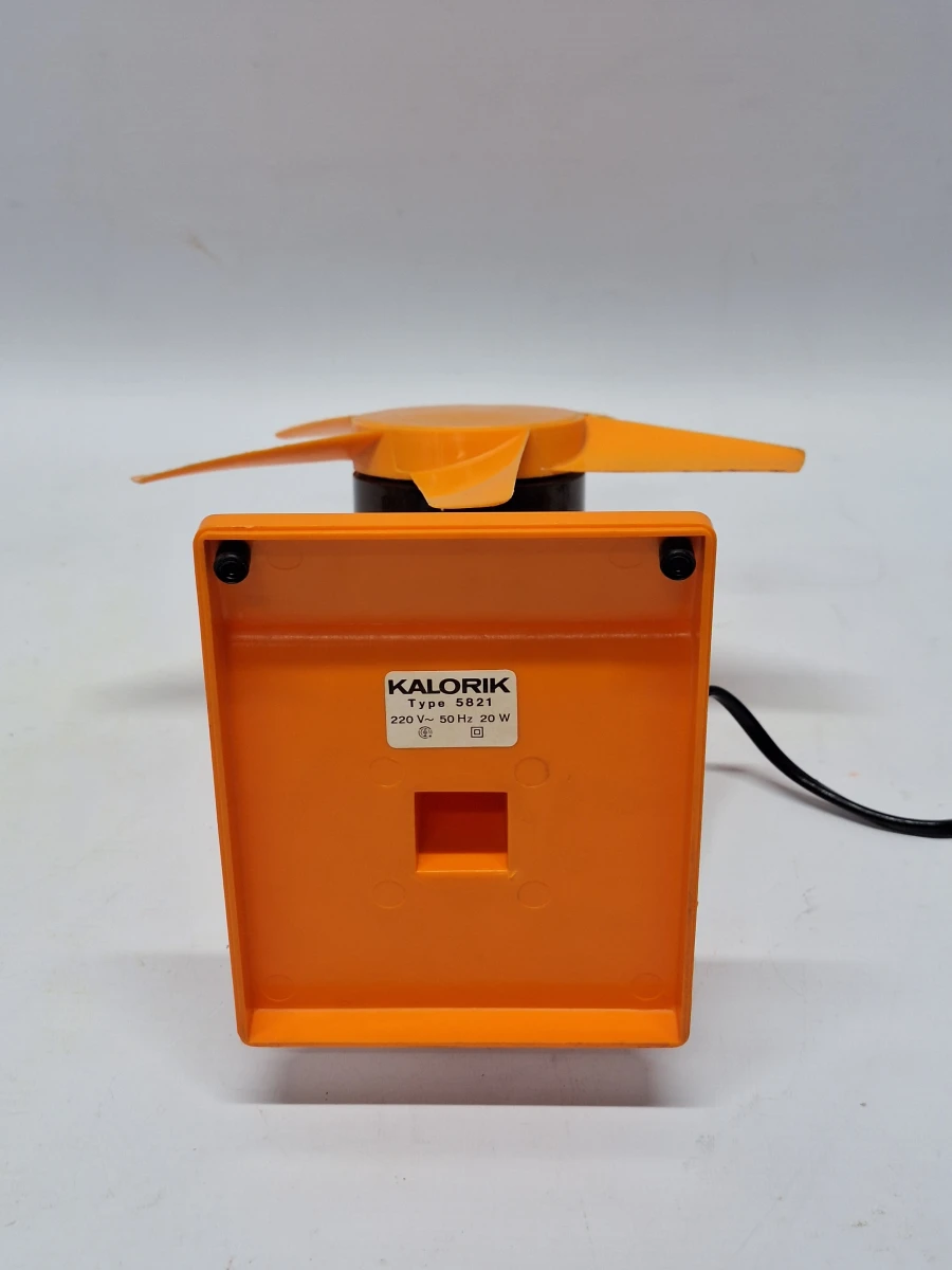 Vintage Kalorik 5821 Tafelventilator | Space Age Design Jaren '70 | Oranje - foto 8