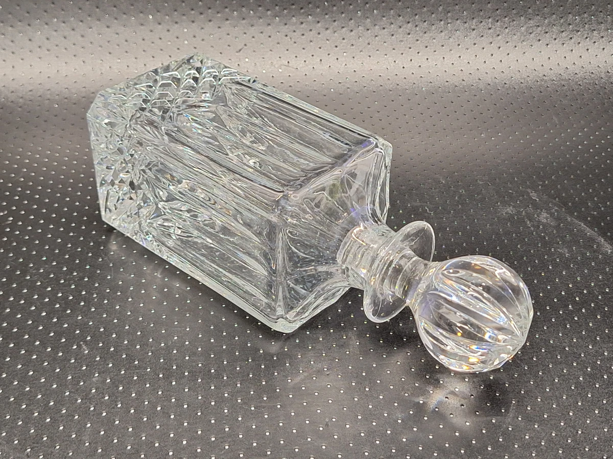 Set Vintage Kristallen Whisky karaffen met Bolsluiting - foto 8