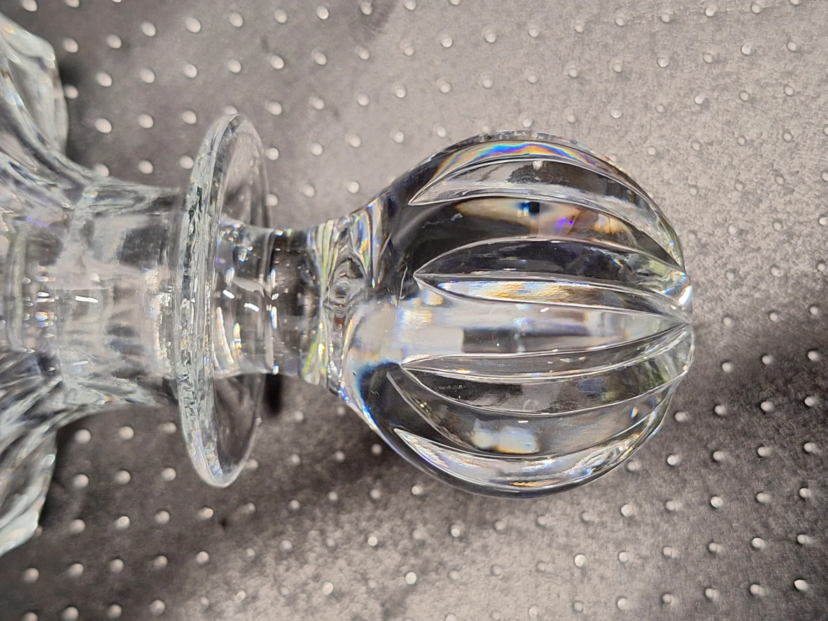 Set Vintage Kristallen Whisky karaffen met Bolsluiting - foto 9