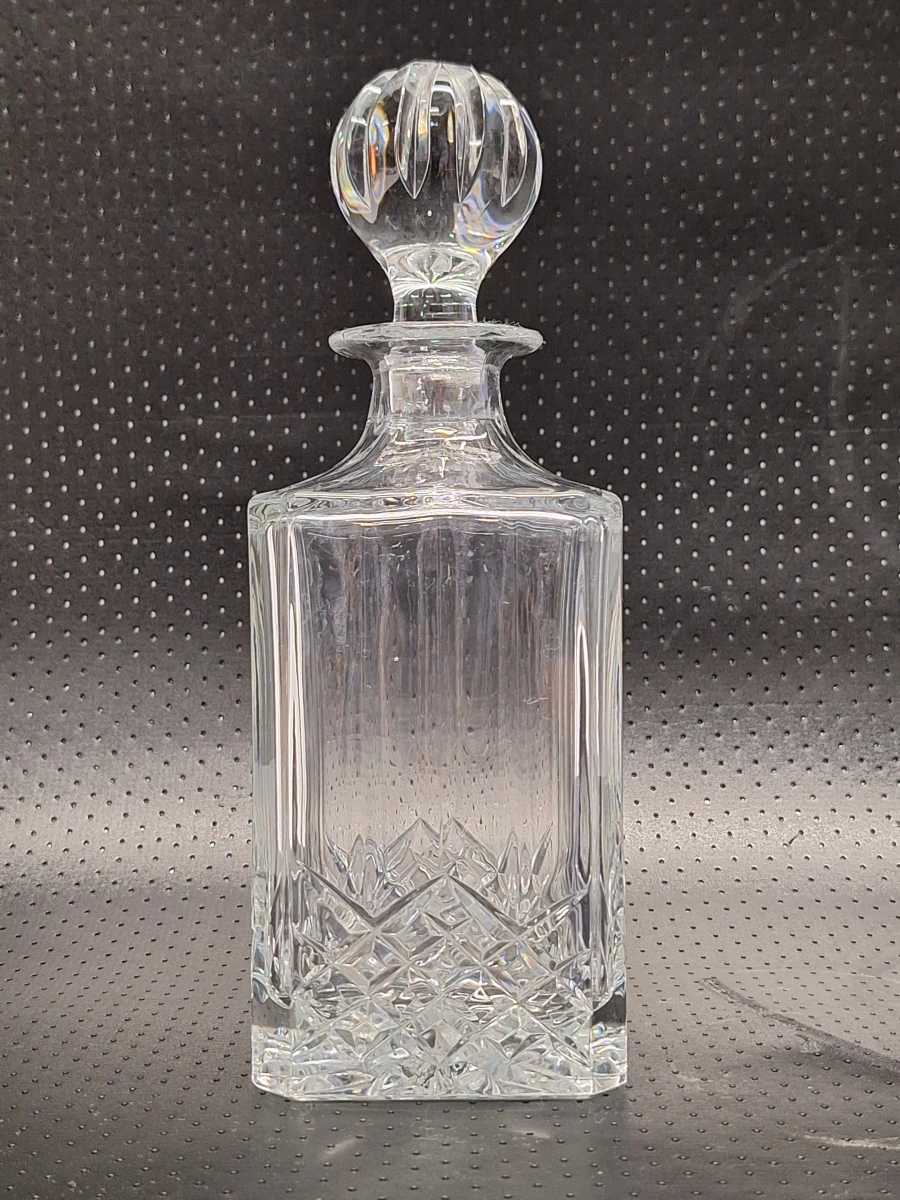 Set Vintage Kristallen Whisky karaffen met Bolsluiting - foto 11