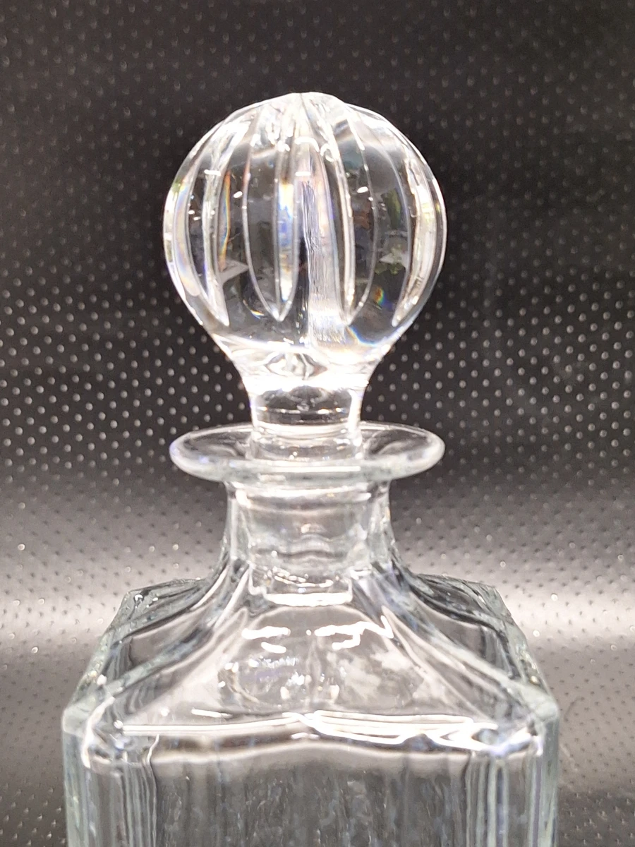 Set Vintage Kristallen Whisky karaffen met Bolsluiting - foto 4