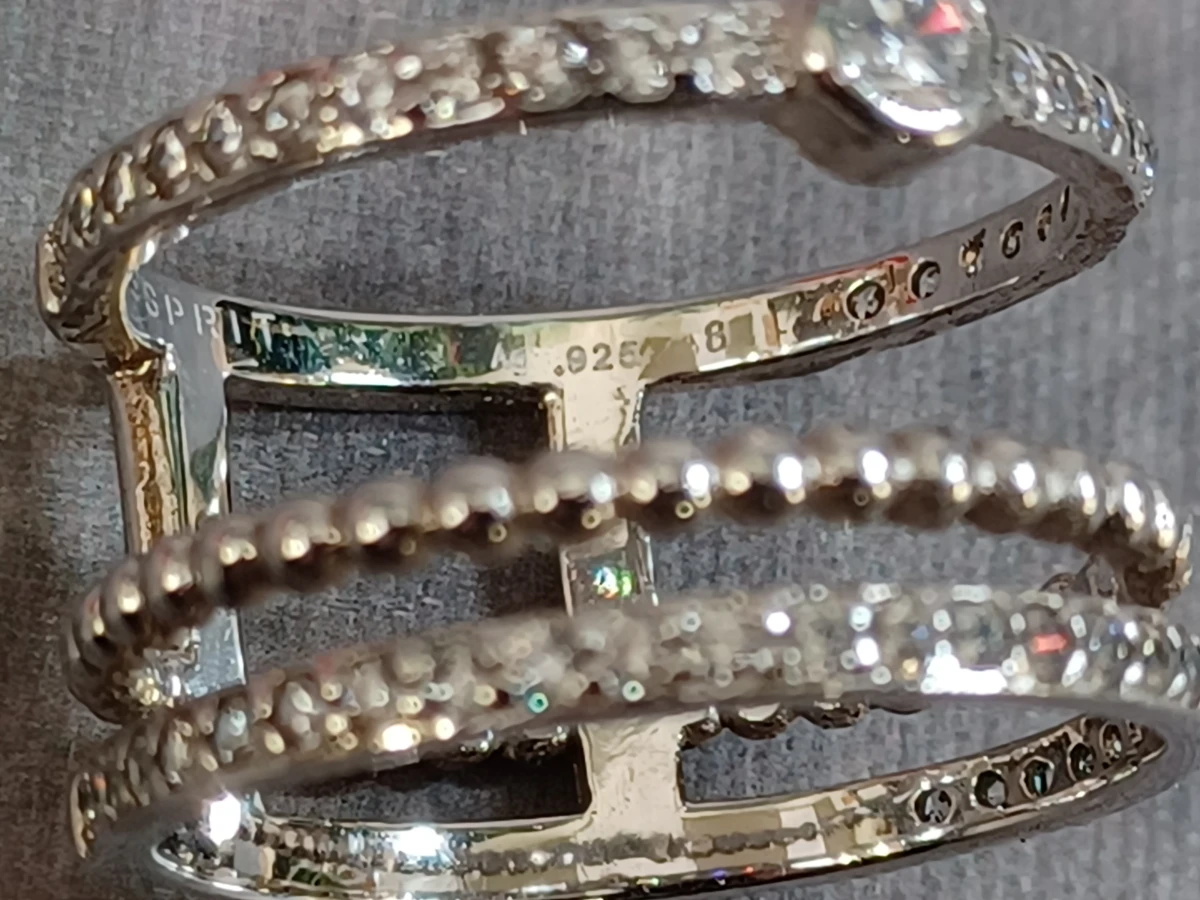Stijlvolle Esprit meervoudige zilveren Damesring met zirconia - 925 - foto 6