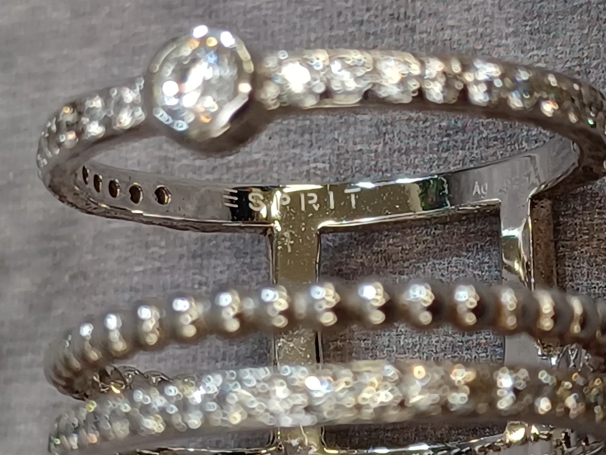 Stijlvolle Esprit meervoudige zilveren Damesring met zirconia - 925 - foto 5