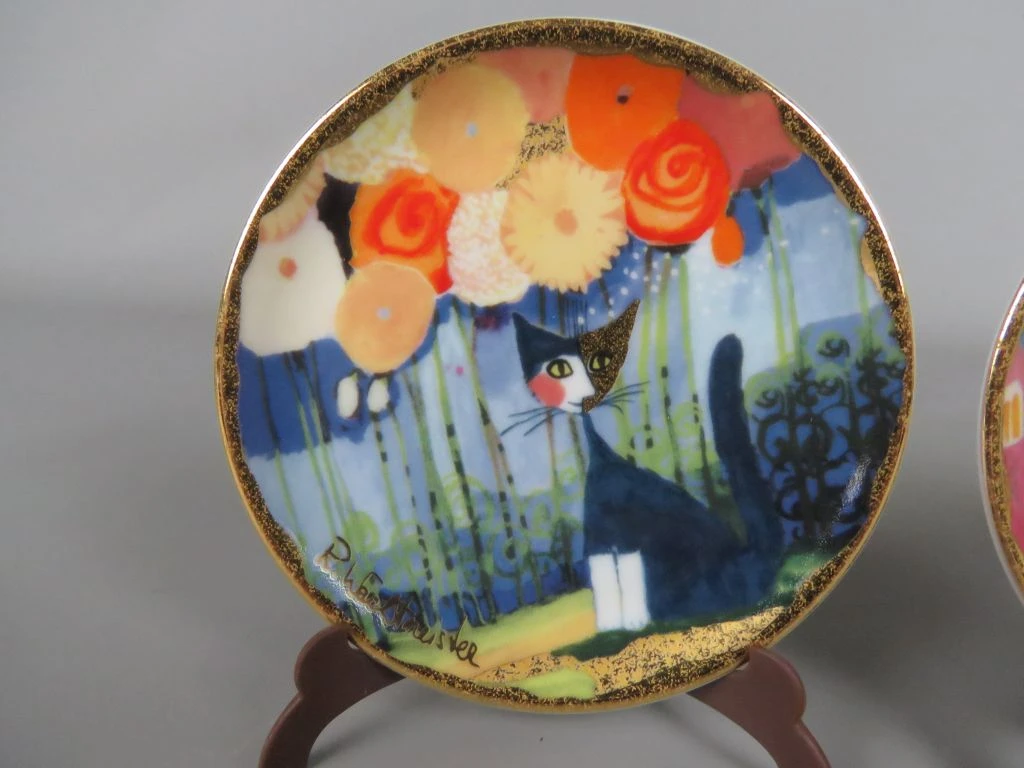 Set van 4 decoratieve bordjes met kattenmotief van Rozina Wachtmeister - foto 3