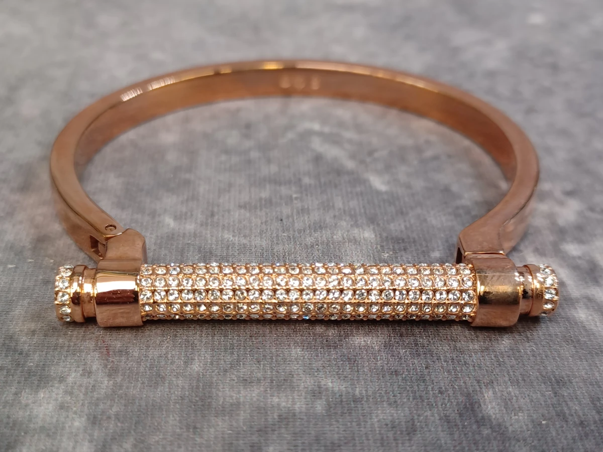 Exclusieve Swarovski rosegouden armbandenset - foto 4