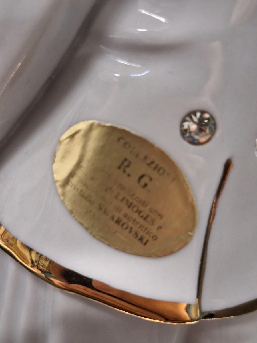 Porseleinen beeldje van Charlie Chaplin door Collezione R.G. - Limoges en Swarovski - foto 9