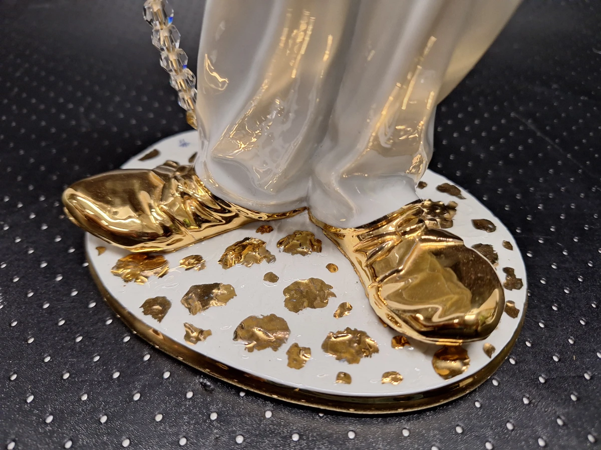 Porseleinen beeldje van Charlie Chaplin door Collezione R.G. - Limoges en Swarovski - foto 7