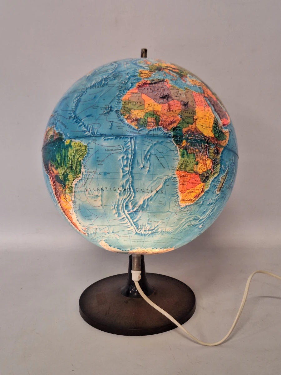 Vintage wereldbol - Een verlichte Deense design Globe - foto 6