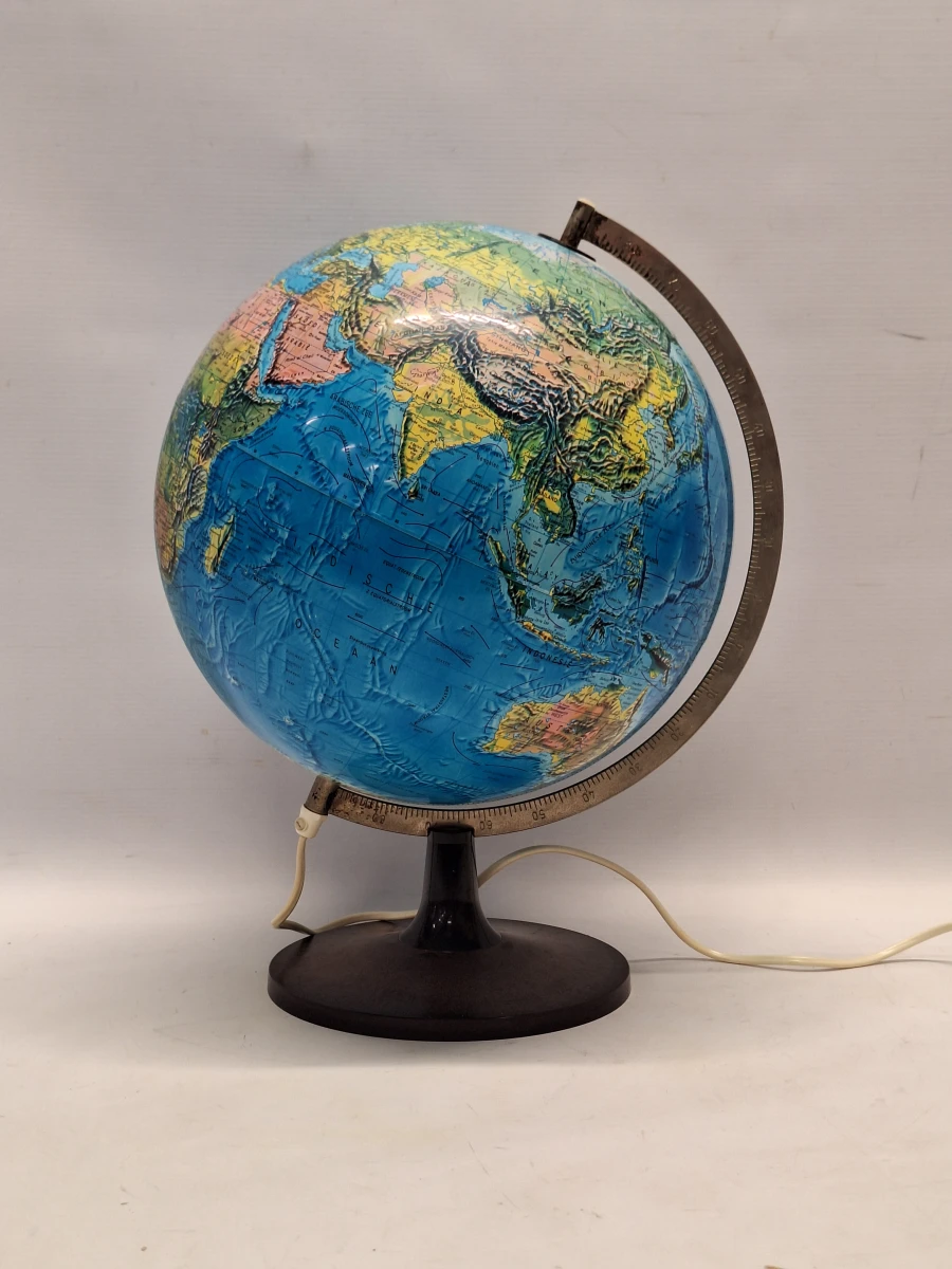 Vintage wereldbol - Een verlichte Deense design Globe - foto 8