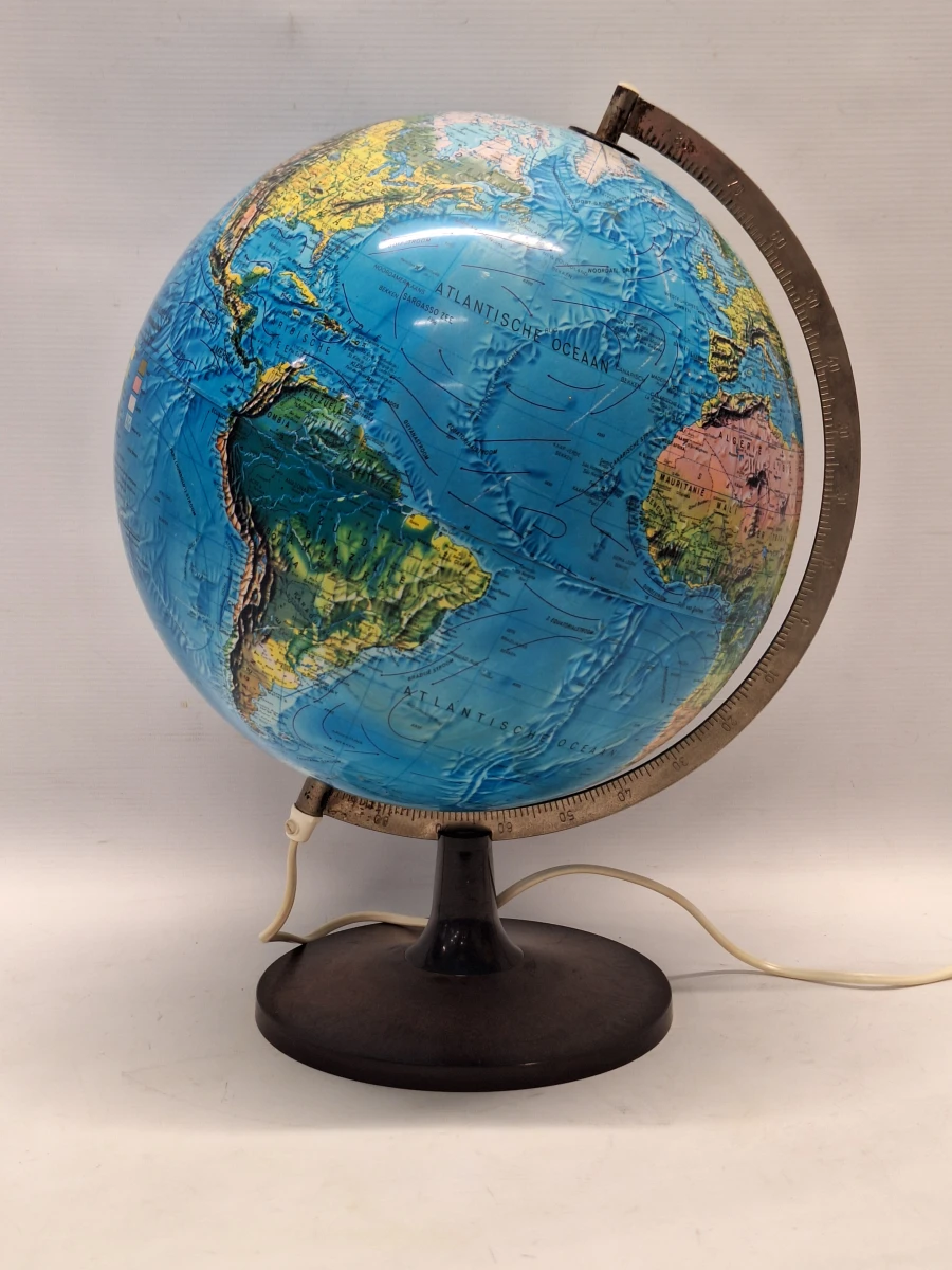 Vintage wereldbol - Een verlichte Deense design Globe - foto 9