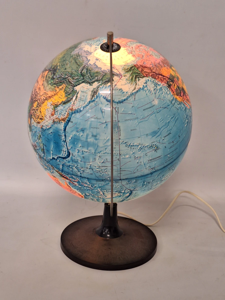 Vintage wereldbol - Een verlichte Deense design Globe - foto 7