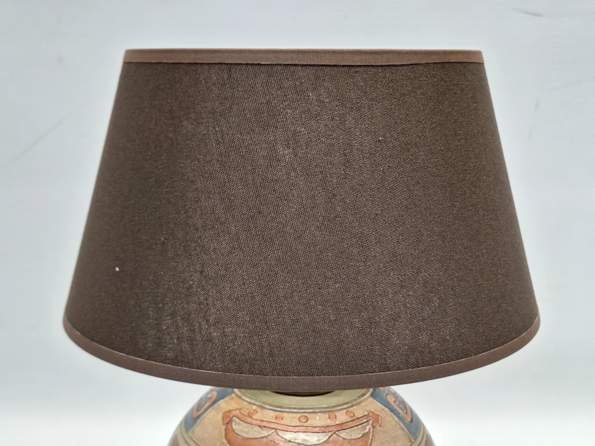 Sfeervolle vintage keramische tafellamp - geometrisch reliëfdecor AL-28 BC - foto 8