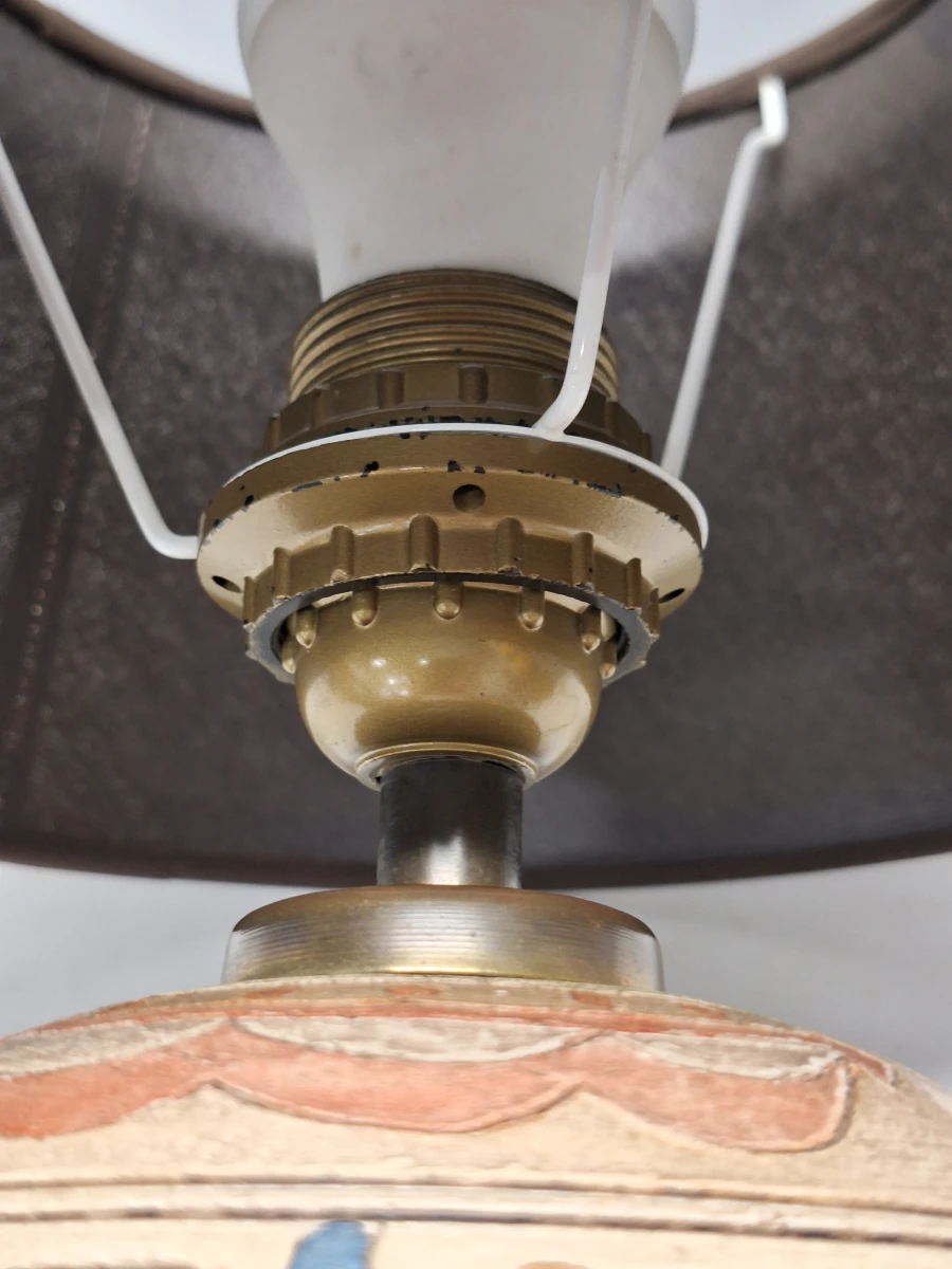Sfeervolle vintage keramische tafellamp - geometrisch reliëfdecor AL-28 BC - foto 10