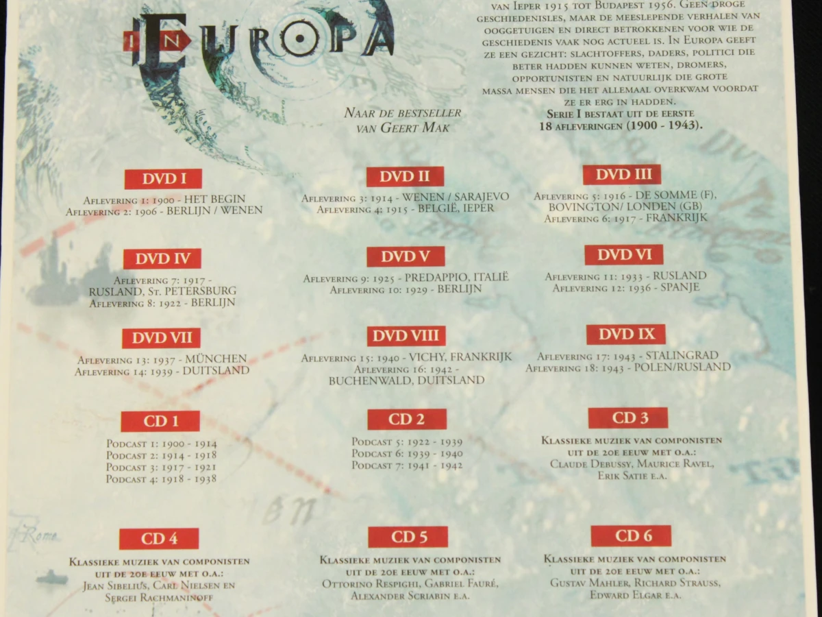 DVD-box In Europa - Serie 1 (1900-1943) met podcasts en kaart - foto 3