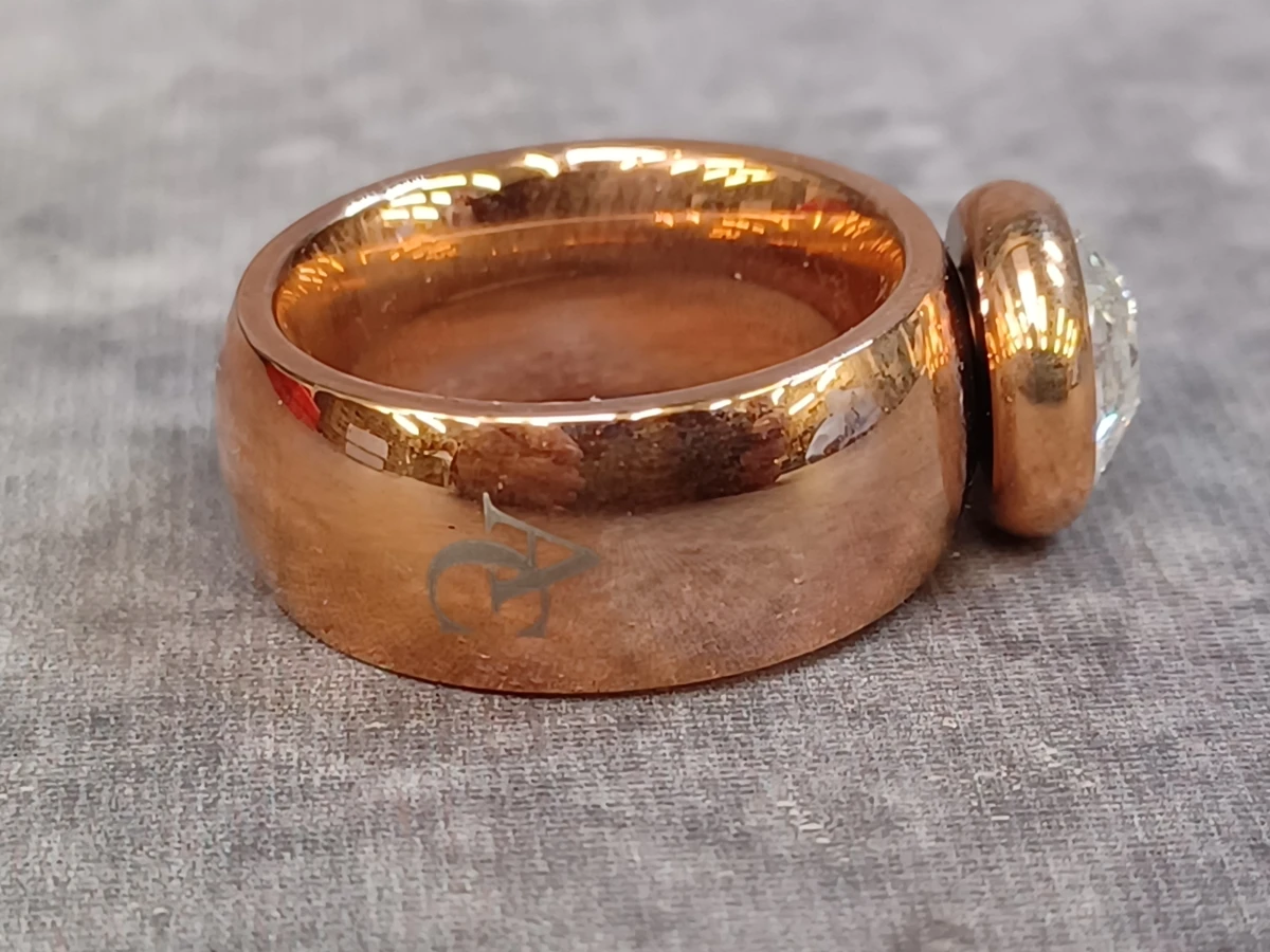 Elegante roségouden damesring met schitterende zirkonia - foto 4