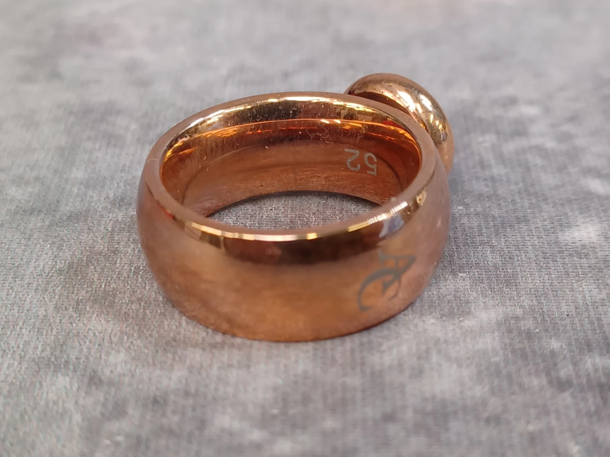 Elegante roségouden damesring met schitterende zirkonia - foto 3