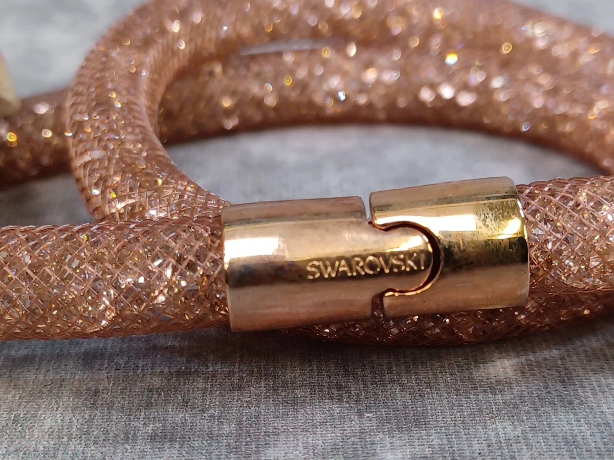 Swarovski stardust double bracelet / choker - Rose Gold - foto 3