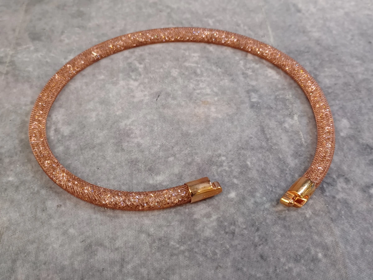 Swarovski stardust double bracelet / choker - Rose Gold - foto 4