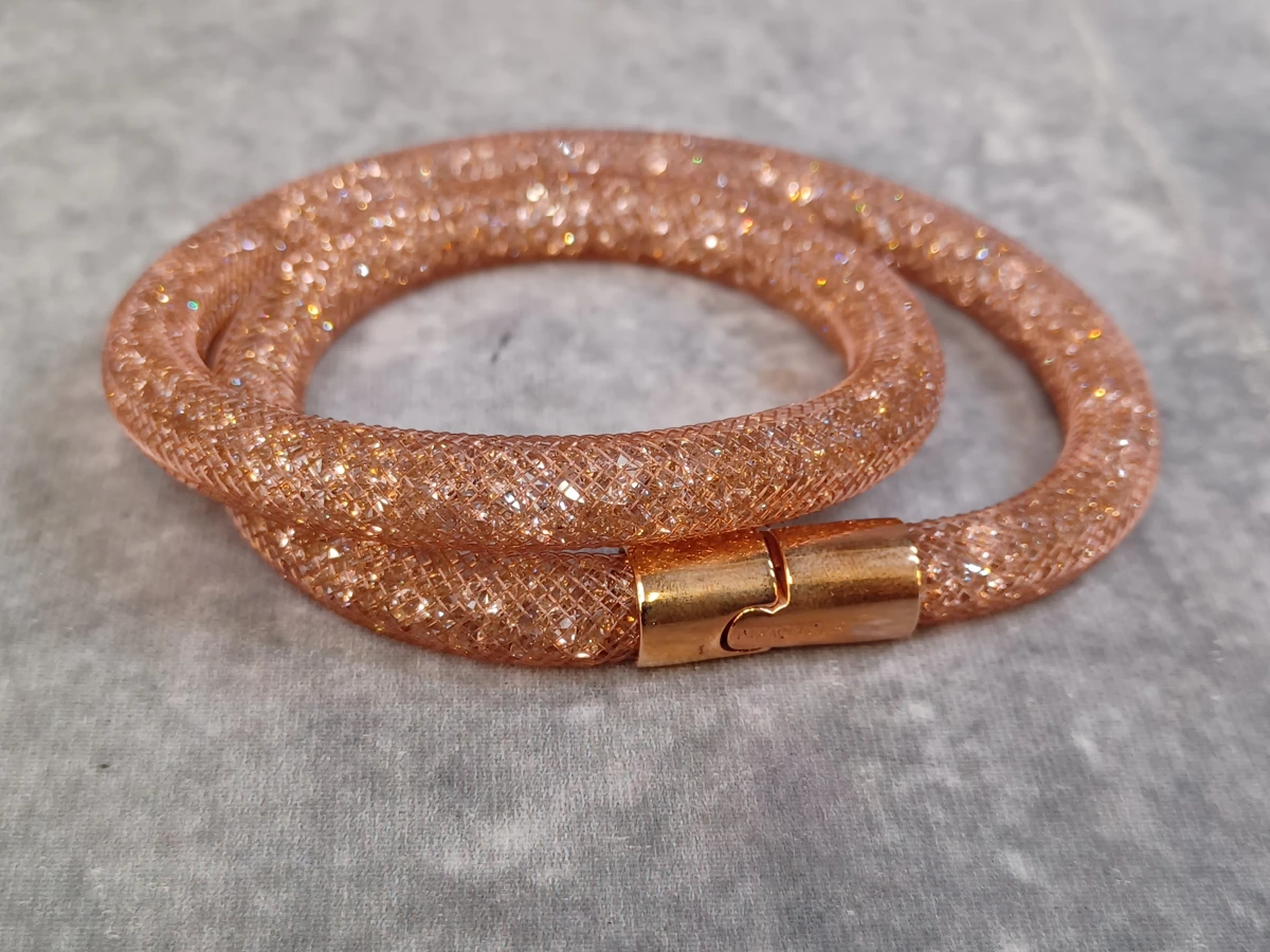 Swarovski stardust double bracelet / choker - Rose Gold - foto 2
