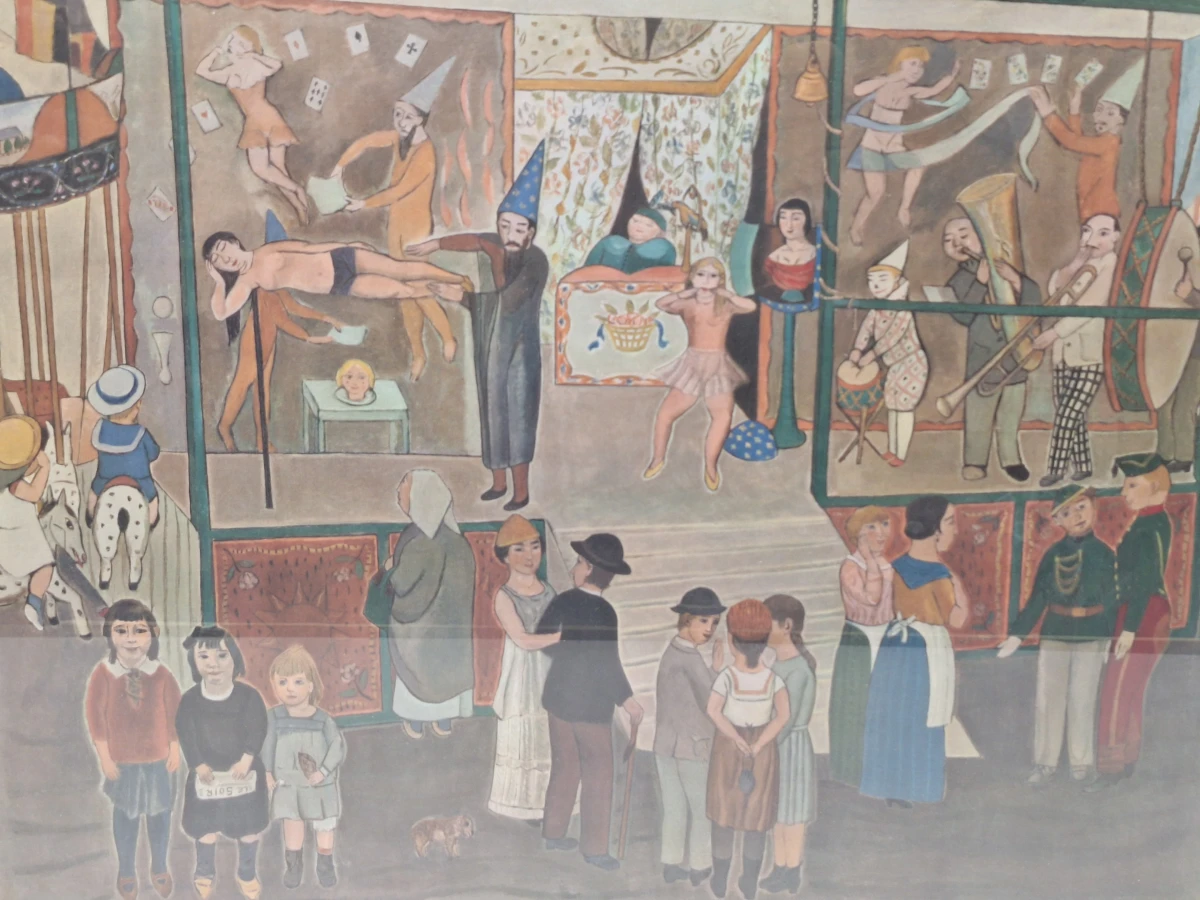 La Baraque / De Kermistent (1923) - ingelijste reproductie - Edgard Tytgat - foto 2