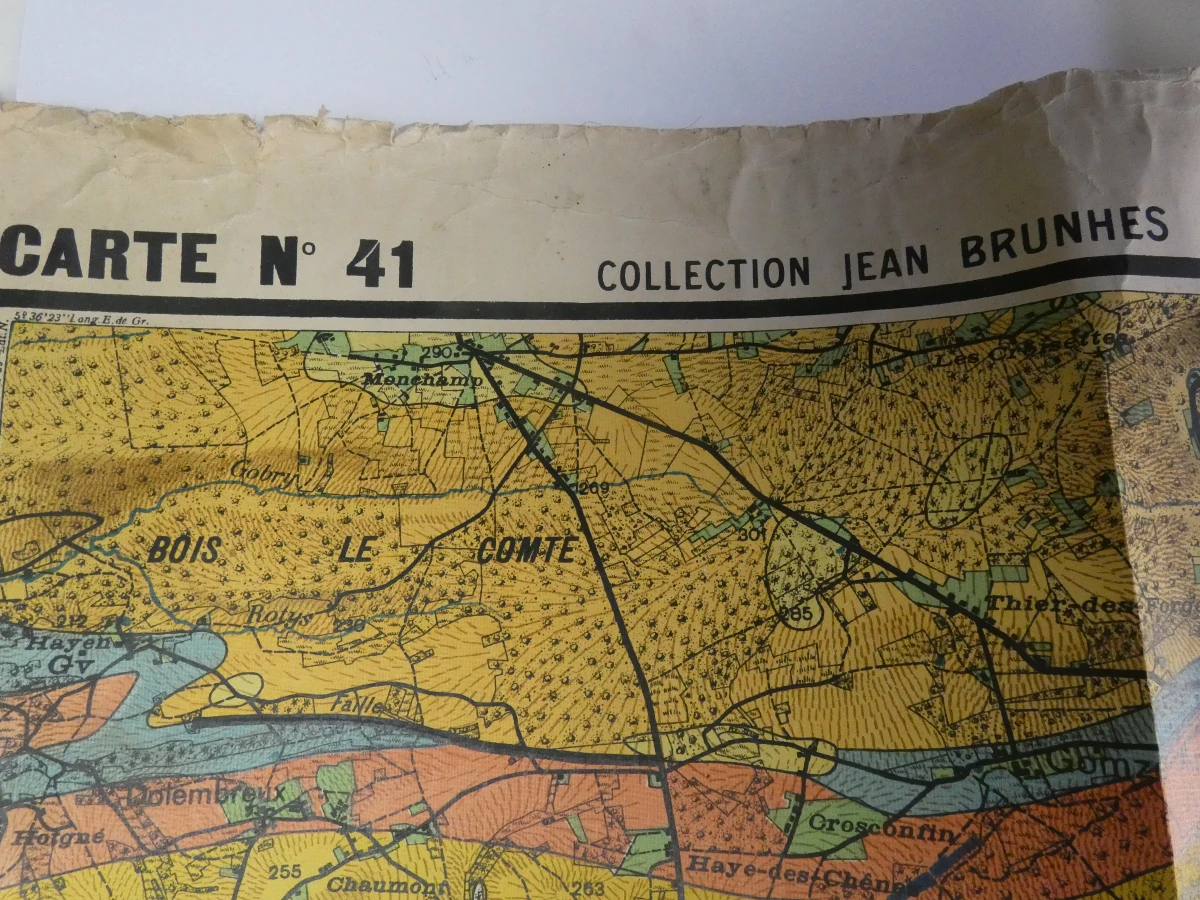 Vintage geologische kaarten van België op canvas - foto 3