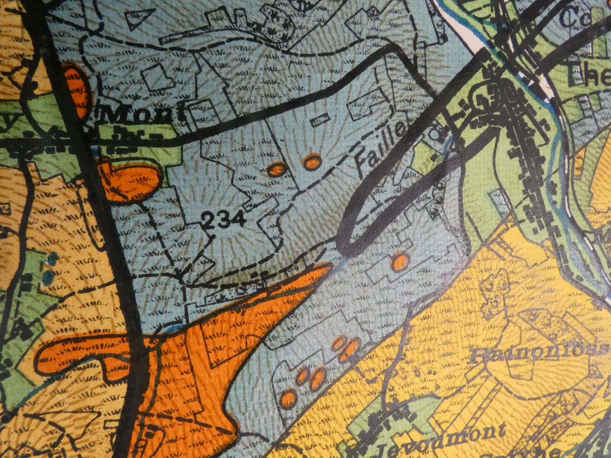 Vintage geologische kaarten van België op canvas - foto 6
