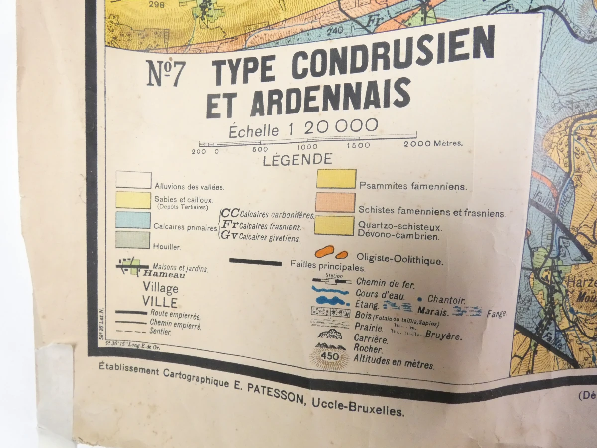 Vintage geologische kaarten van België op canvas - foto 8