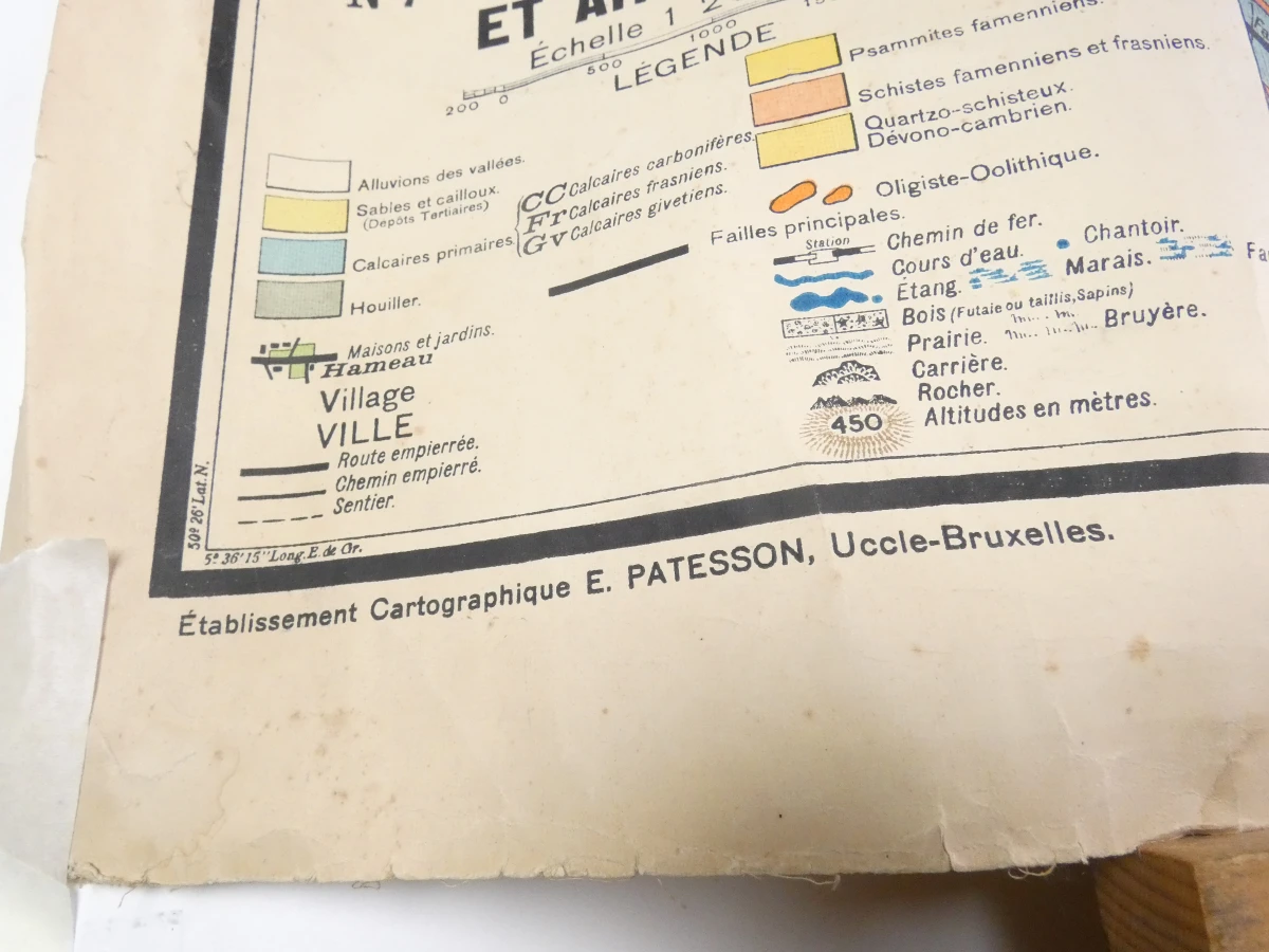 Vintage geologische kaarten van België op canvas - foto 10