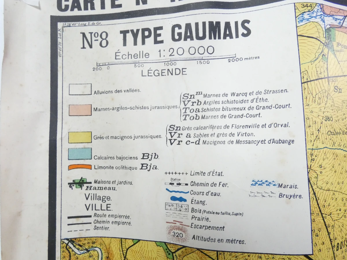 Vintage geologische kaarten van België op canvas - foto 12