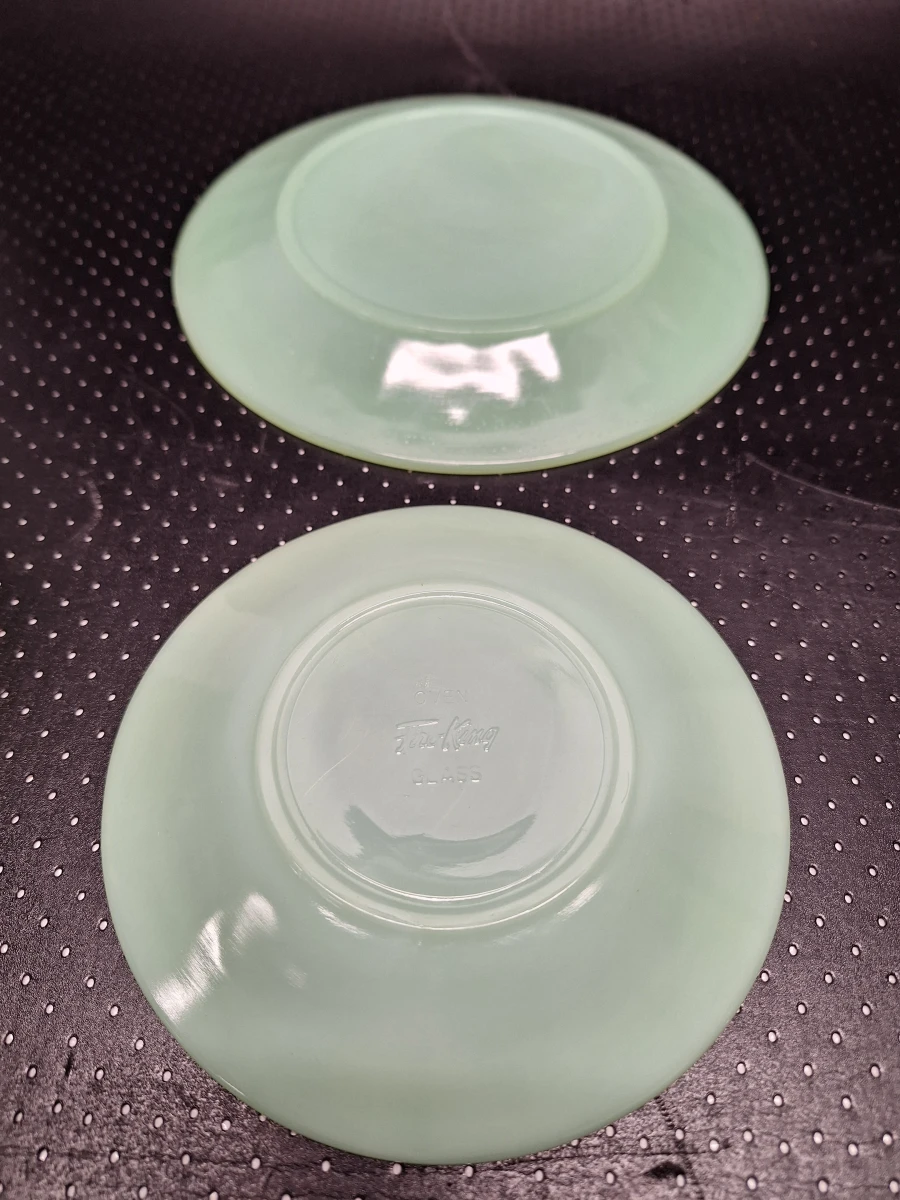 15-delig Vintage Fire-King Jadeite koffieservies - Anchor Hocking USA - groen melkglas - foto 14