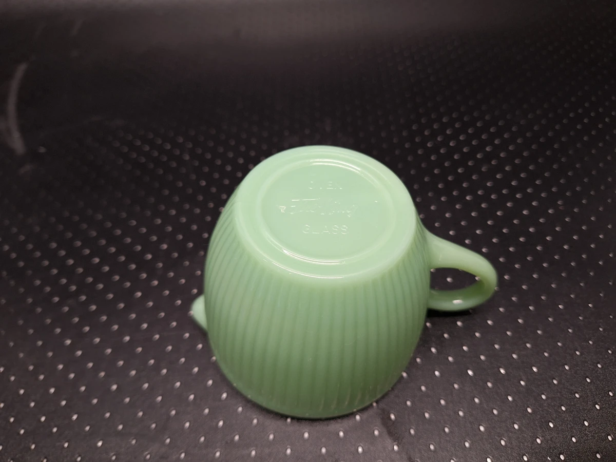 15-delig Vintage Fire-King Jadeite koffieservies - Anchor Hocking USA - groen melkglas - foto 8