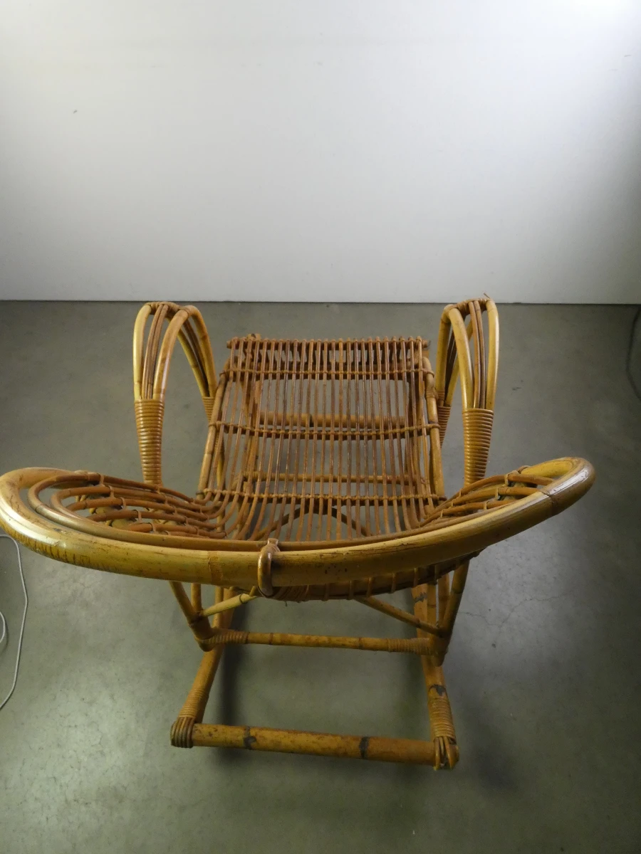 Rotan schommelstoel vintage - foto 5