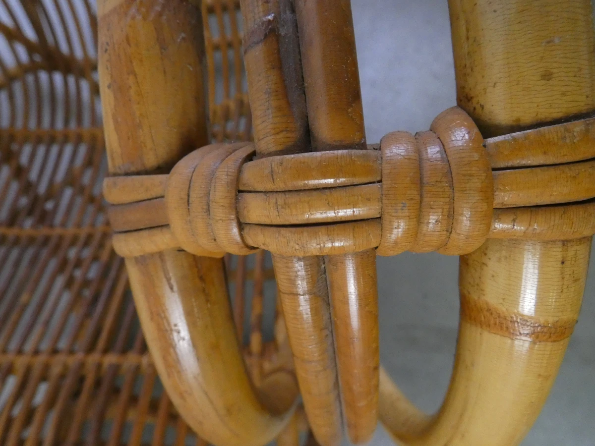 Rotan schommelstoel vintage - foto 7