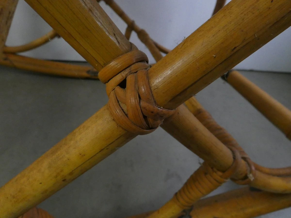 Rotan schommelstoel vintage - foto 9