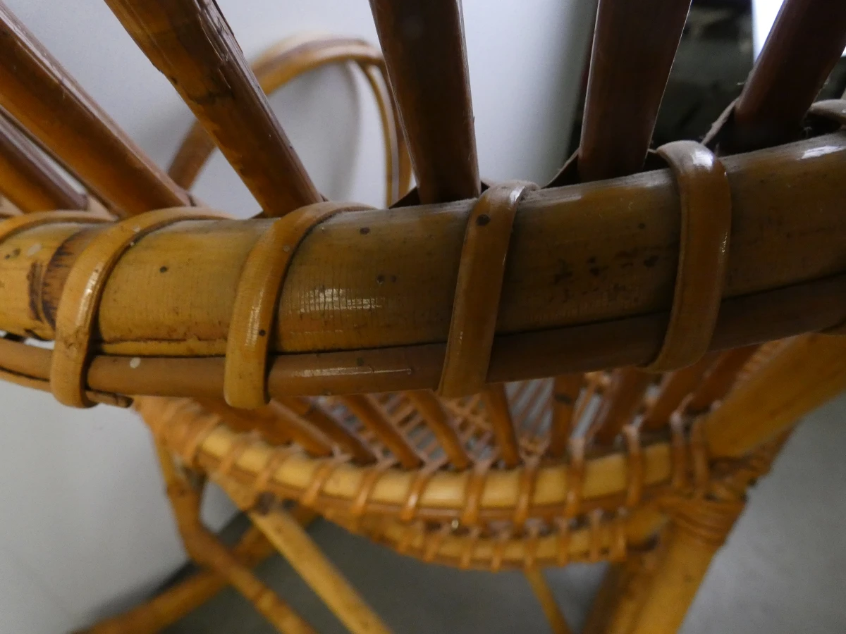 Rotan schommelstoel vintage - foto 10