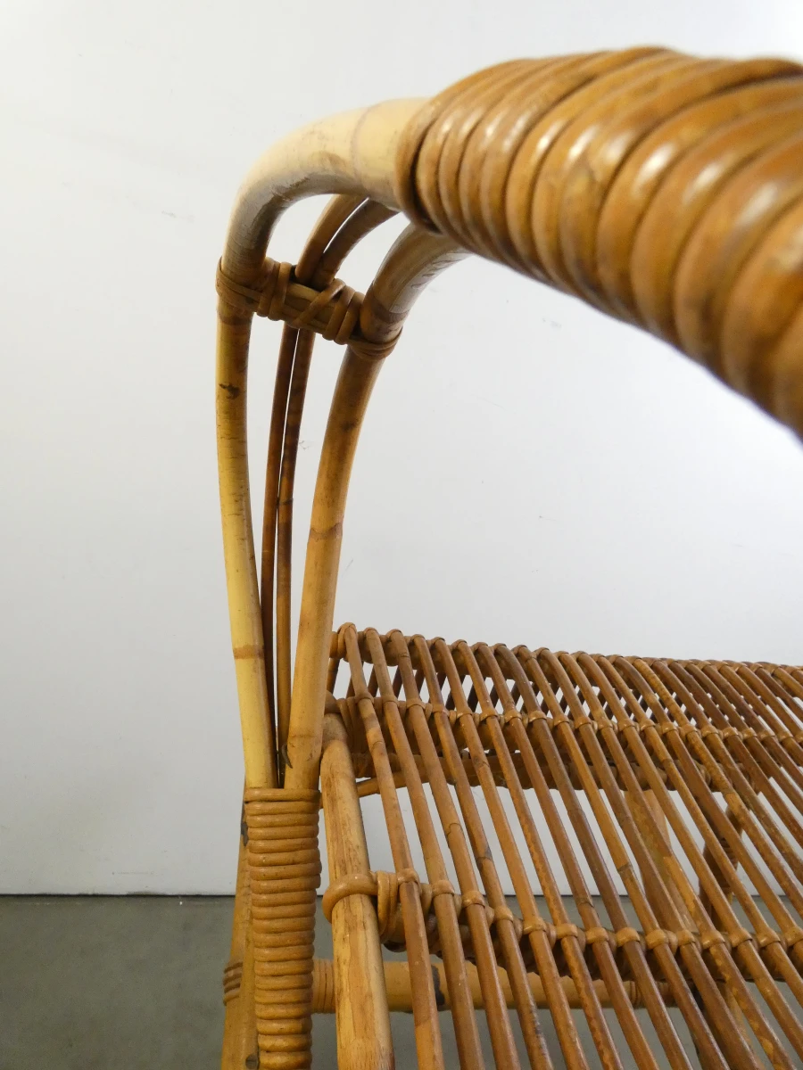Rotan schommelstoel vintage - foto 13