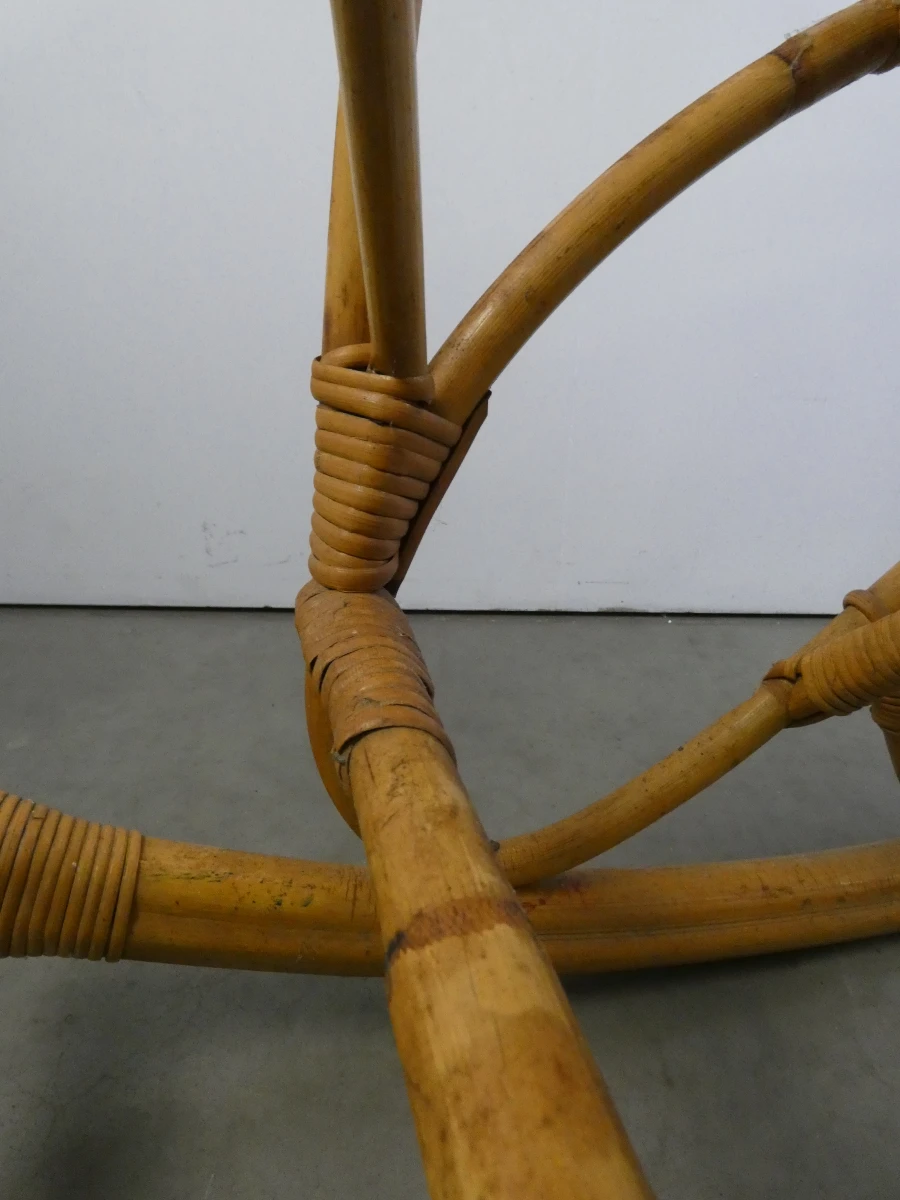 Rotan schommelstoel vintage - foto 14