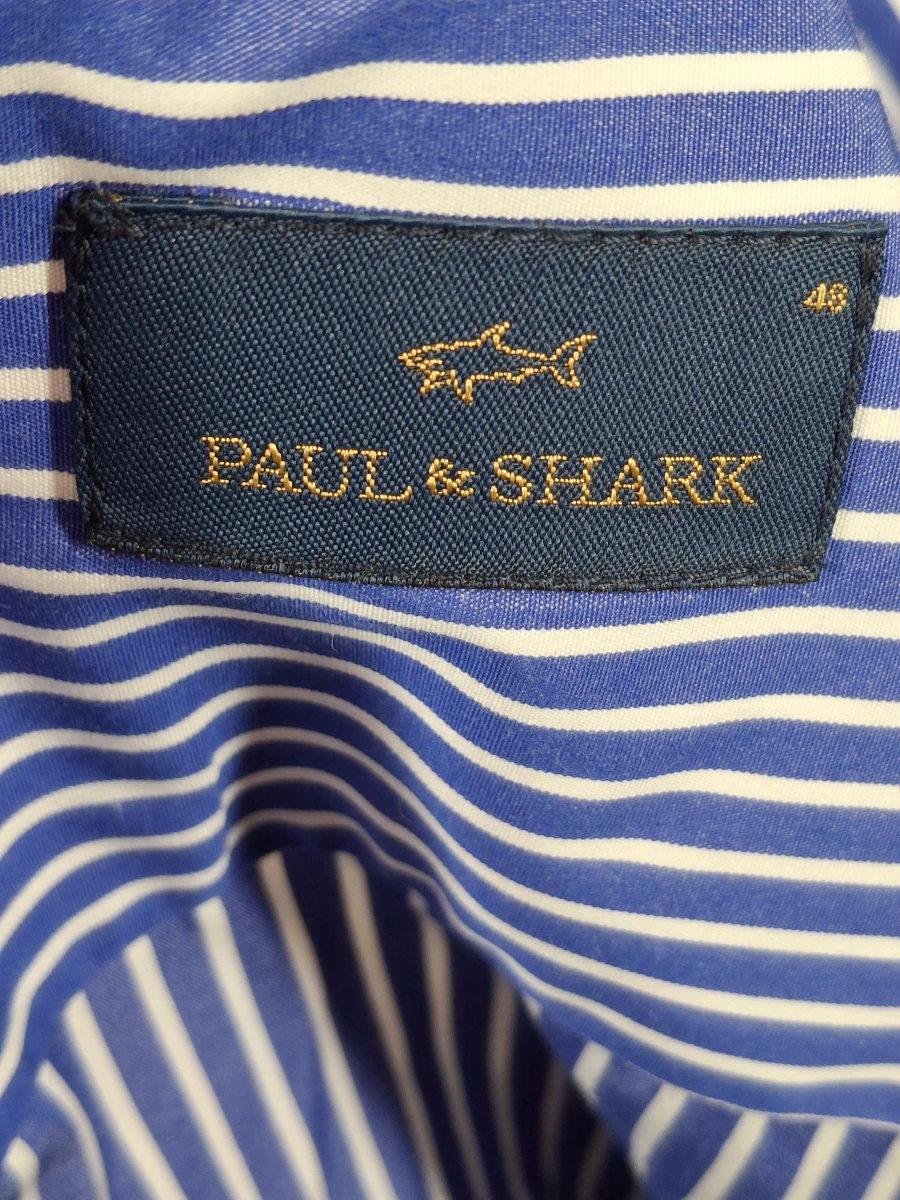 Paul & Shark blauw-wit gestreept herenoverhemd - foto 6