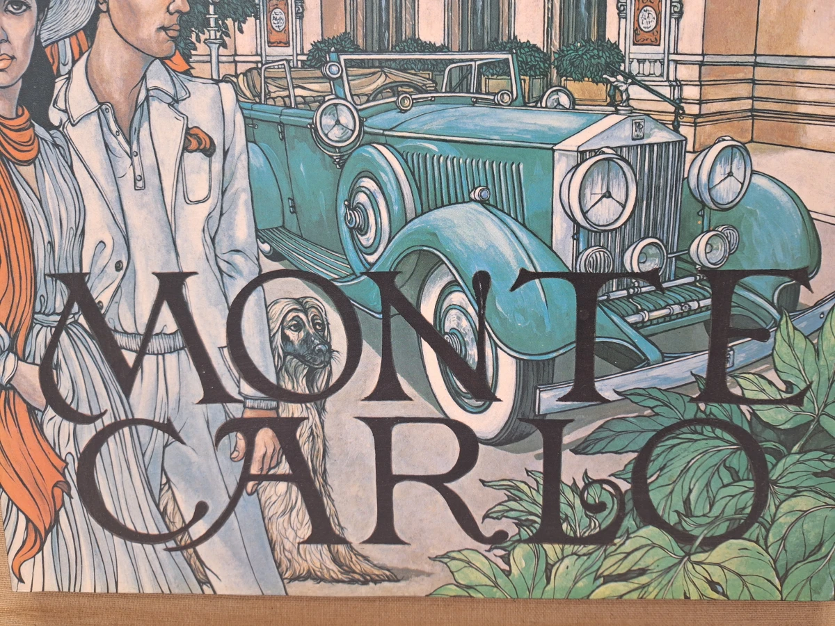 Ingelijste reproductie vintage toerismeposter “Monte Carlo” - Keith Ingermann - foto 5