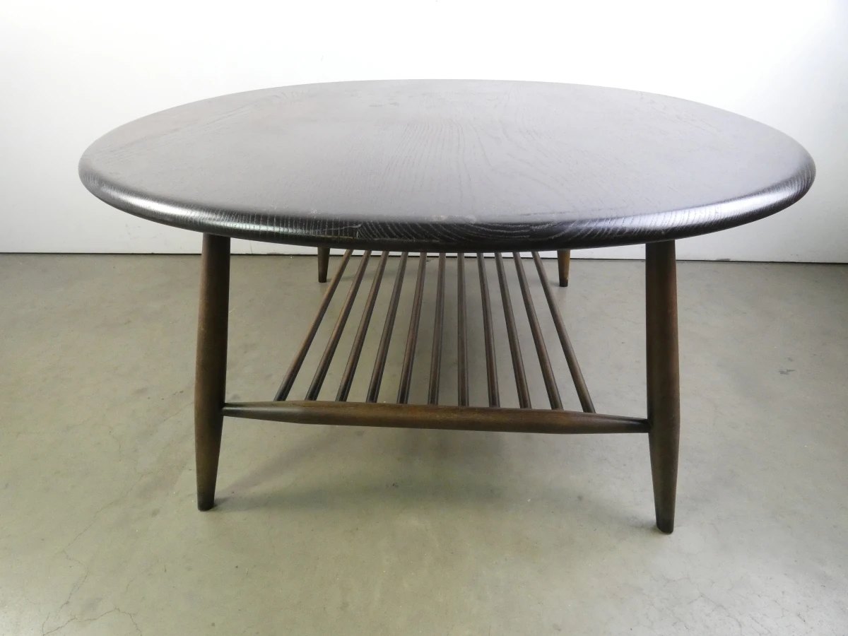 Ovale houten salontafel met rekje - foto 2