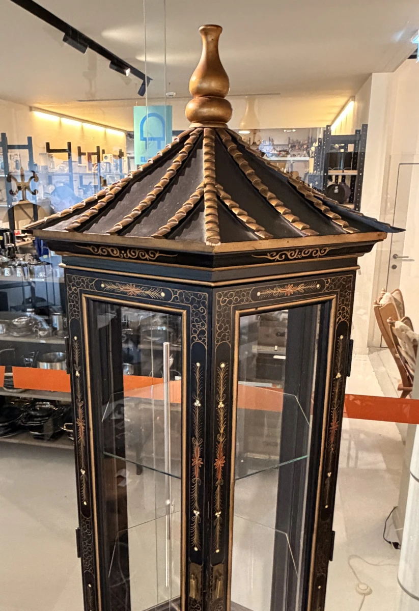 Oosterse Chinoiserie Pagode vitrinekast - foto 3