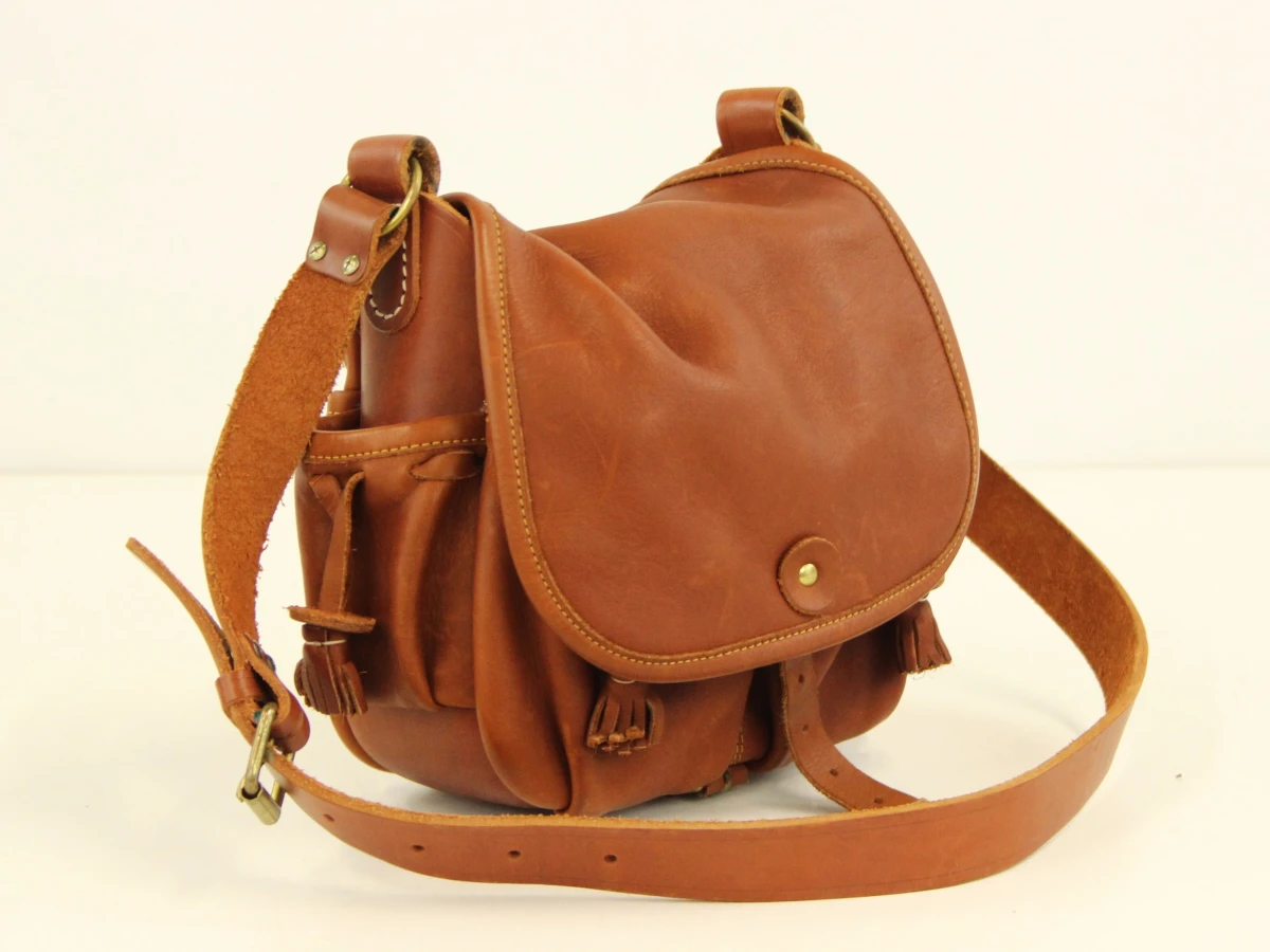 Le Sac du Berger made in France lederen crossbody in cognackleur - foto 2