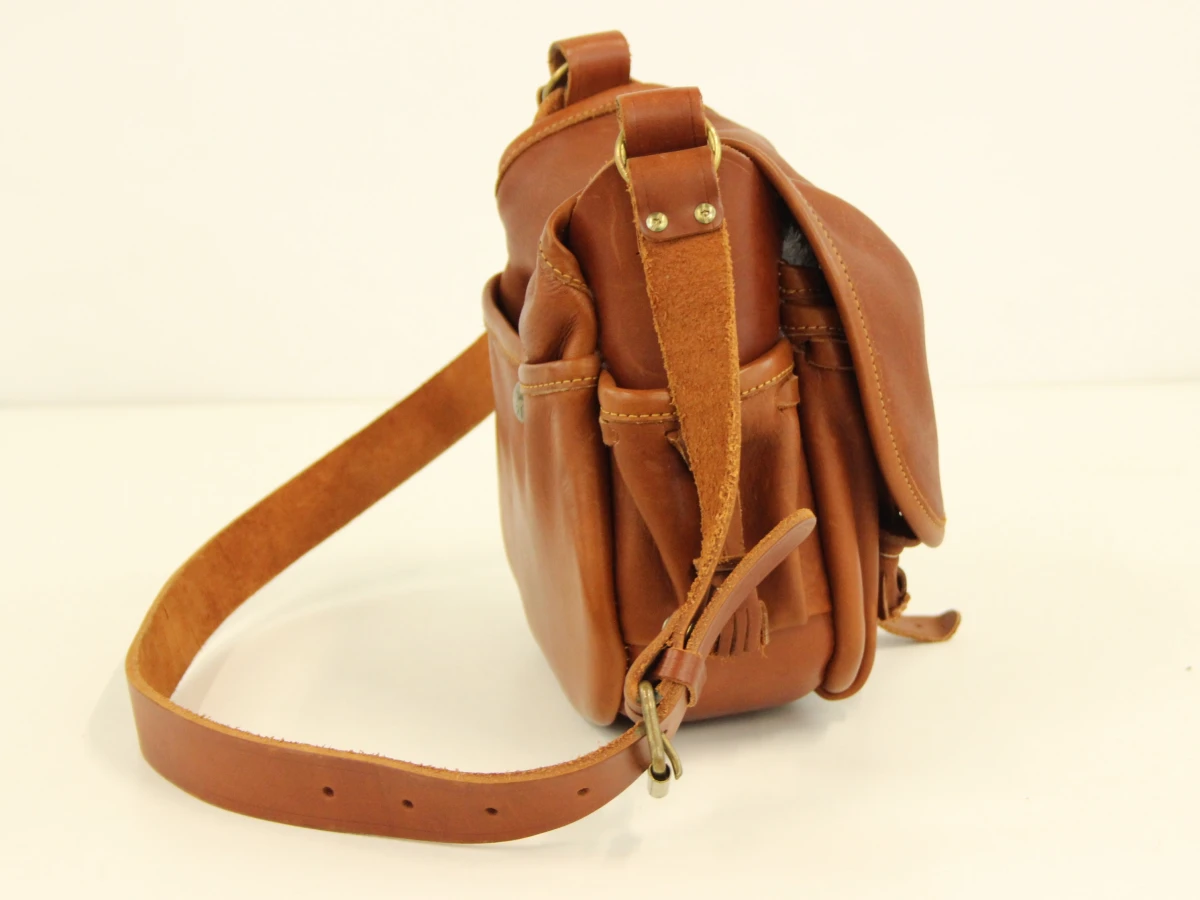 Le Sac du Berger made in France lederen crossbody in cognackleur - foto 3