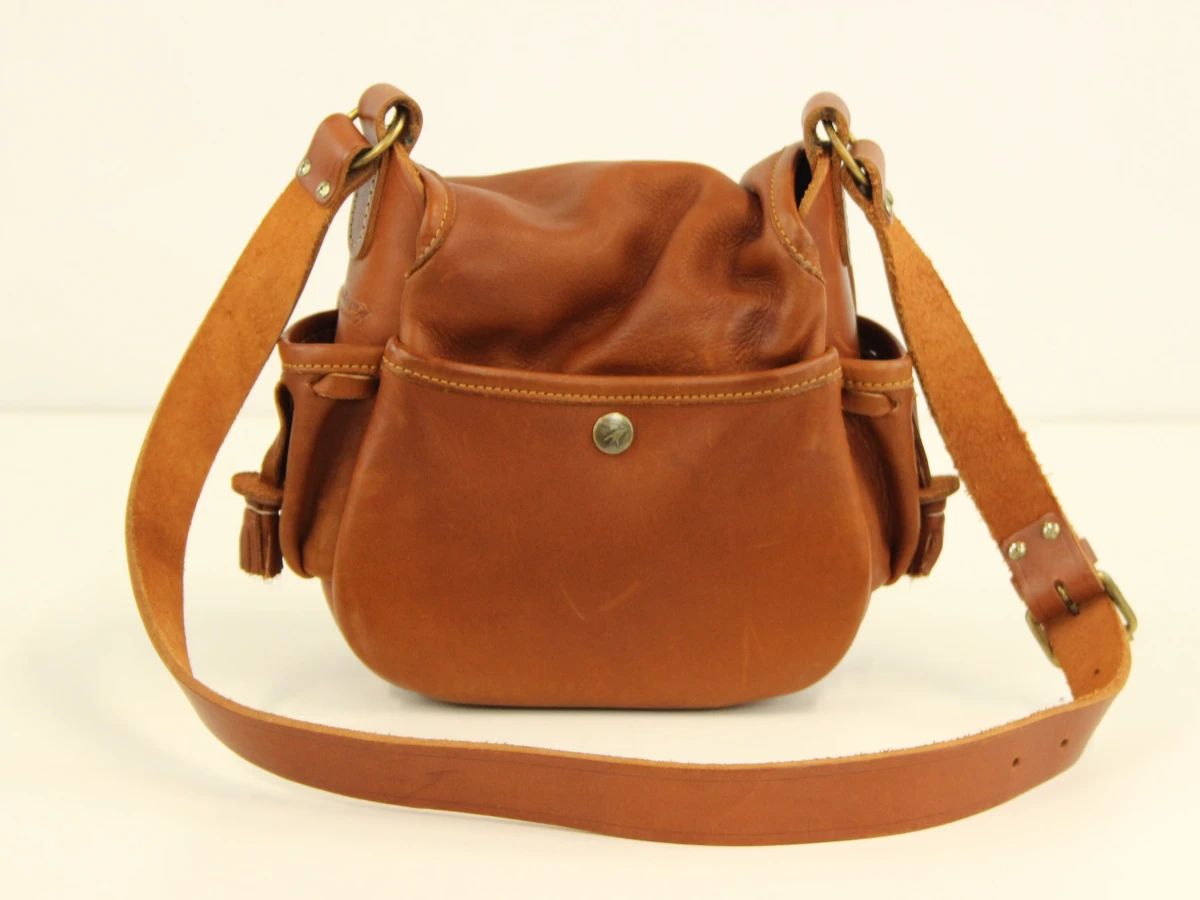 Le Sac du Berger made in France lederen crossbody in cognackleur - foto 4