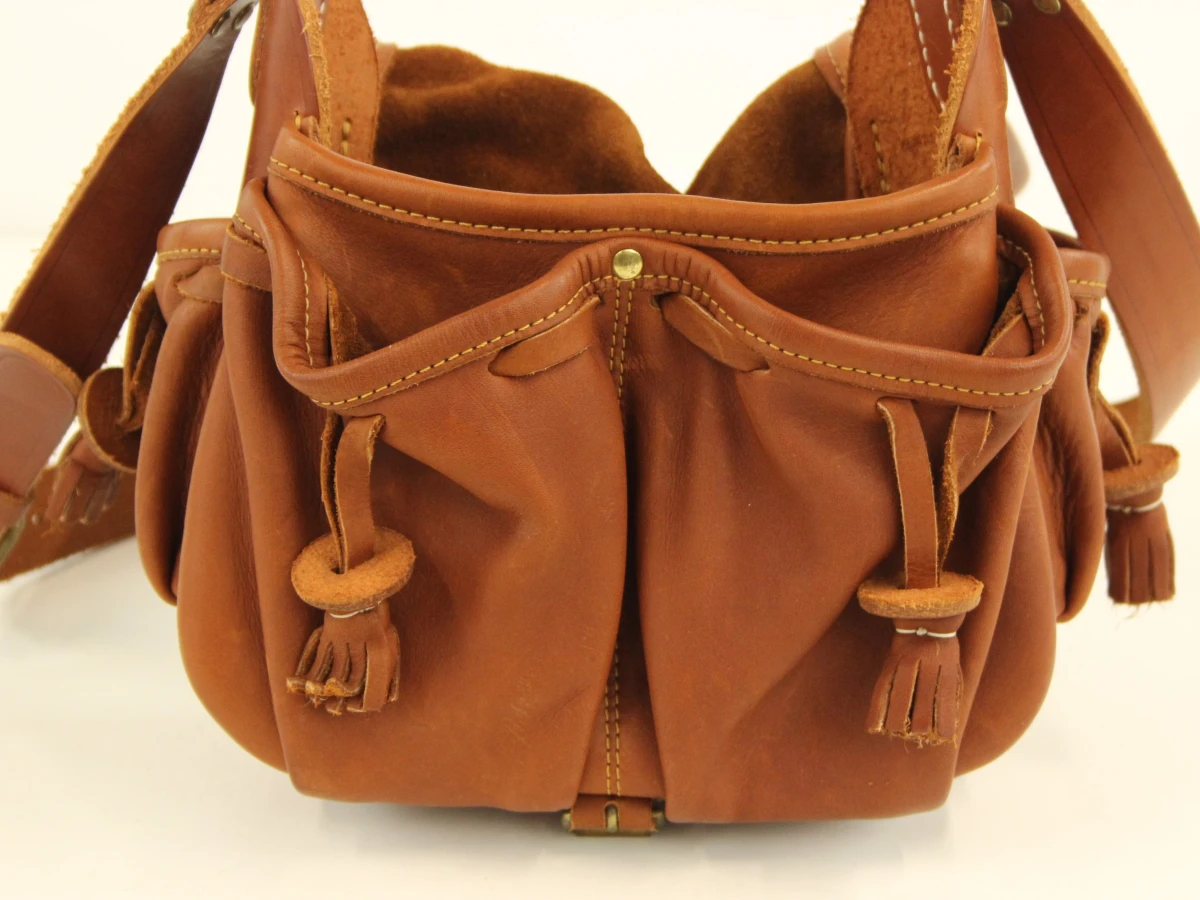 Le Sac du Berger made in France lederen crossbody in cognackleur - foto 9