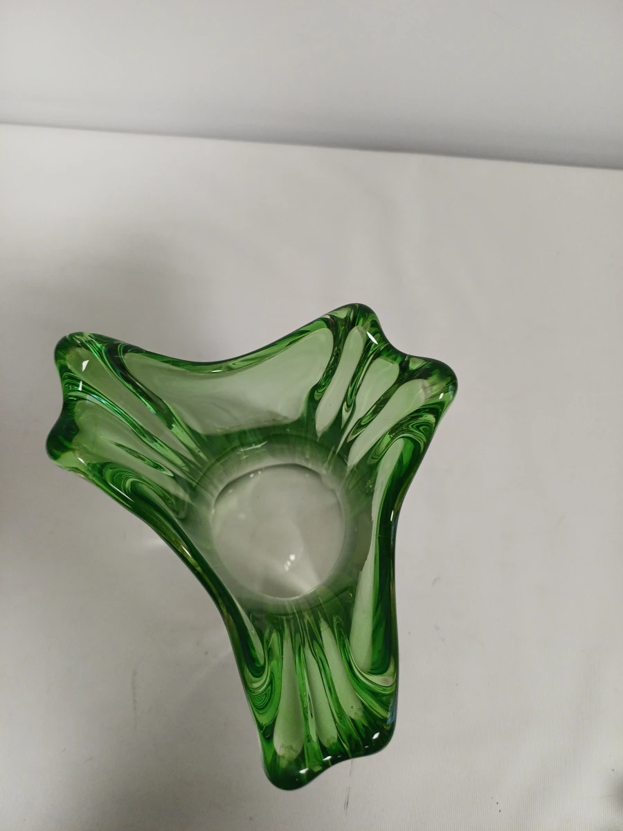 Groene glazen vaas Chambord, gemaakt in Italië - foto 6