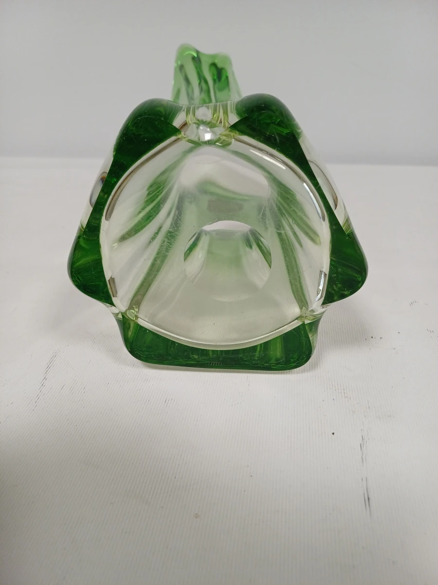 Groene glazen vaas Chambord, gemaakt in Italië - foto 5